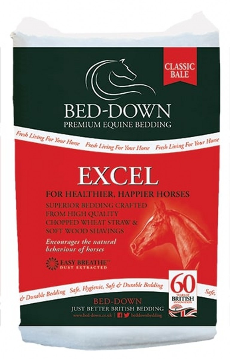 Bed-Down Excel Plus Horse Straw & Wood Shavings Bedding with Eucalyptus 20kg 